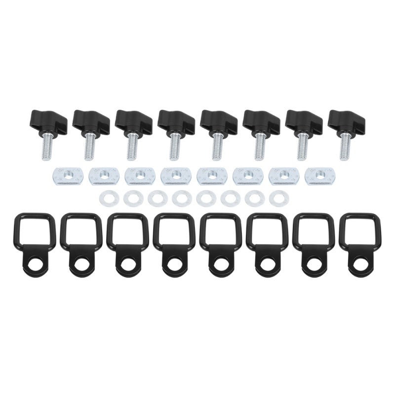 Hard Top Quick Removal Kit 32-Piece Aluminum Alloy Thumb Screw Nut D-Ring Set - Hardtop Quick Fastener for Jeep Wrangler 1995-2017 - Image 1