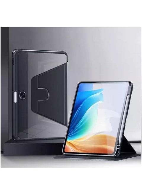 Clear Back Case Compatible with OnePlus Pad Go 11.35 inch Case with Pen Slot, 360 Degree Swivel Stand Folio Flip Smart Tablet Cover Auto Sleep/Wake
