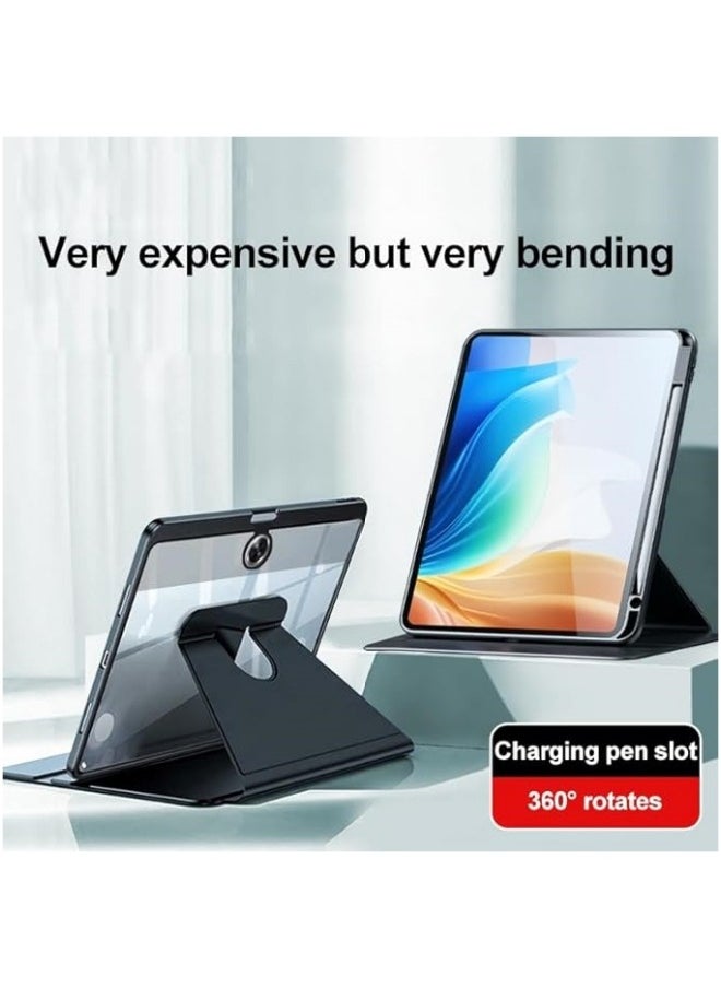 General - Clear Back Case Compatible with OnePlus Pad Go 11.35 inch Case with Pen Slot, 360 Degree Swivel Stand Folio Flip Smart Tablet Cover Auto Sleep/Wake - Image 1