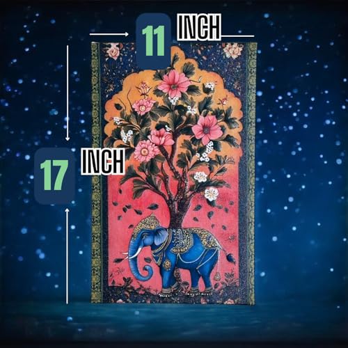 Maefele 3D Embossed Traditional IndianWall Painting and Wall Art((Majestic Elephant) | Home decoration | 11x17 inches | with frame (without border) - Image 3