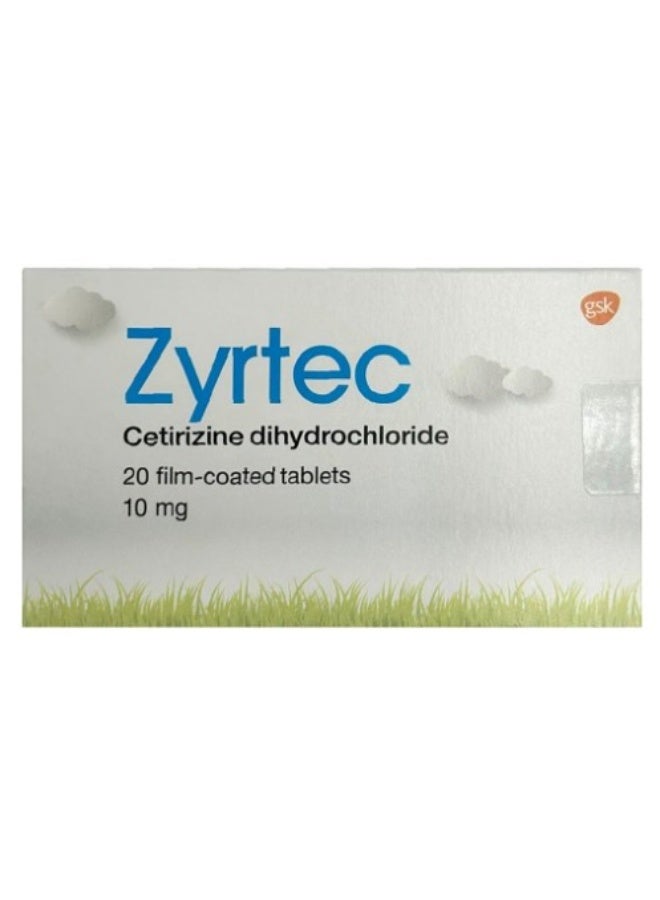 Zyrtec 10mg Allergy Relief 20 Tablets