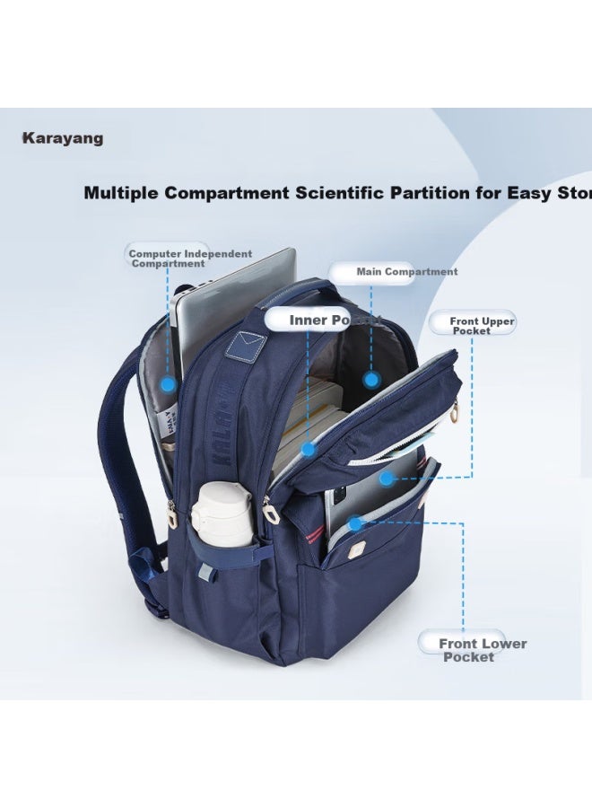 KaLay Kala·y Cloud Backpack For Middle And High School Students, Lightweight Anti-drop Spine Protection Large Capacity Backpack For Boys And Girls - Image 3