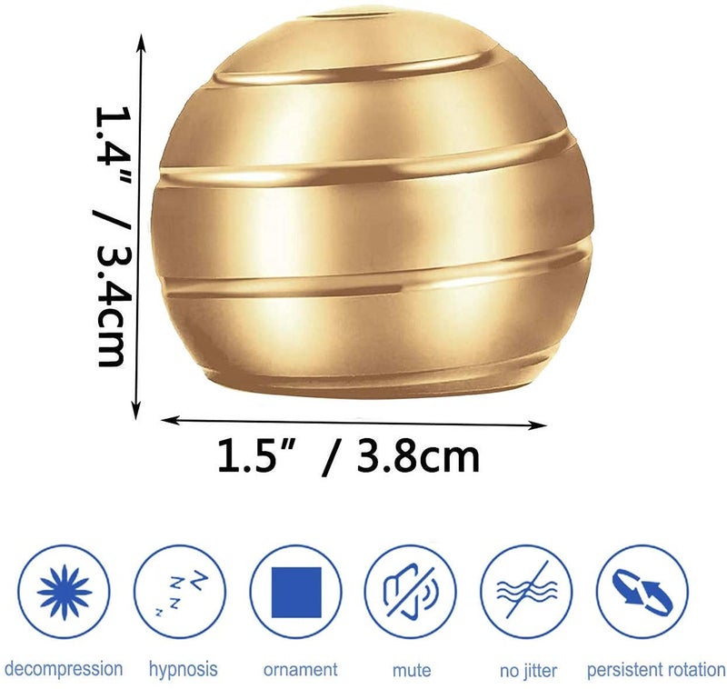 DOTSOG Desktop Ball Transfer Gyro Aluminum Alloy Kinetic Desk Toy Stress Relief Office Executive Gadgets Metal Ball Full Disassembly Rotary Decompression Toy - Image 2