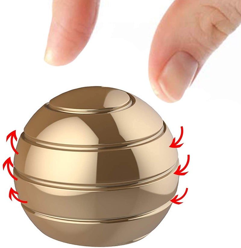 DOTSOG Desktop Ball Transfer Gyro Aluminum Alloy Kinetic Desk Toy Stress Relief Office Executive Gadgets Metal Ball Full Disassembly Rotary Decompression Toy - Image 1