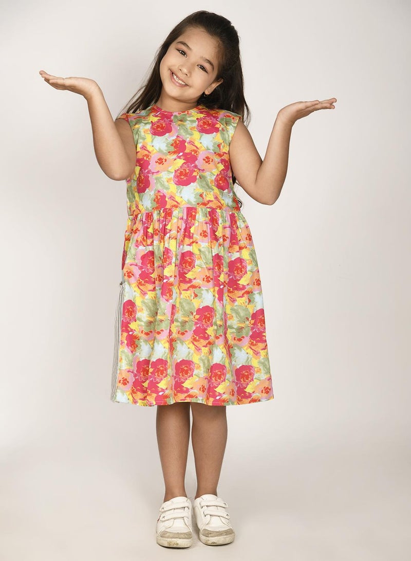 LILPICKS Floral Sleeveless Dress - Image 3