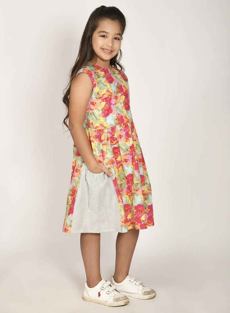 LILPICKS Floral Sleeveless Dress - Image 4