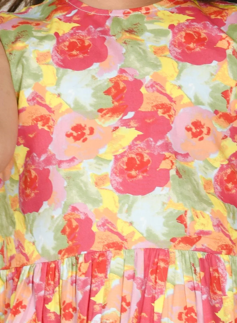 ليل بيكس فستان بدون أكمام بنقشة الزهور