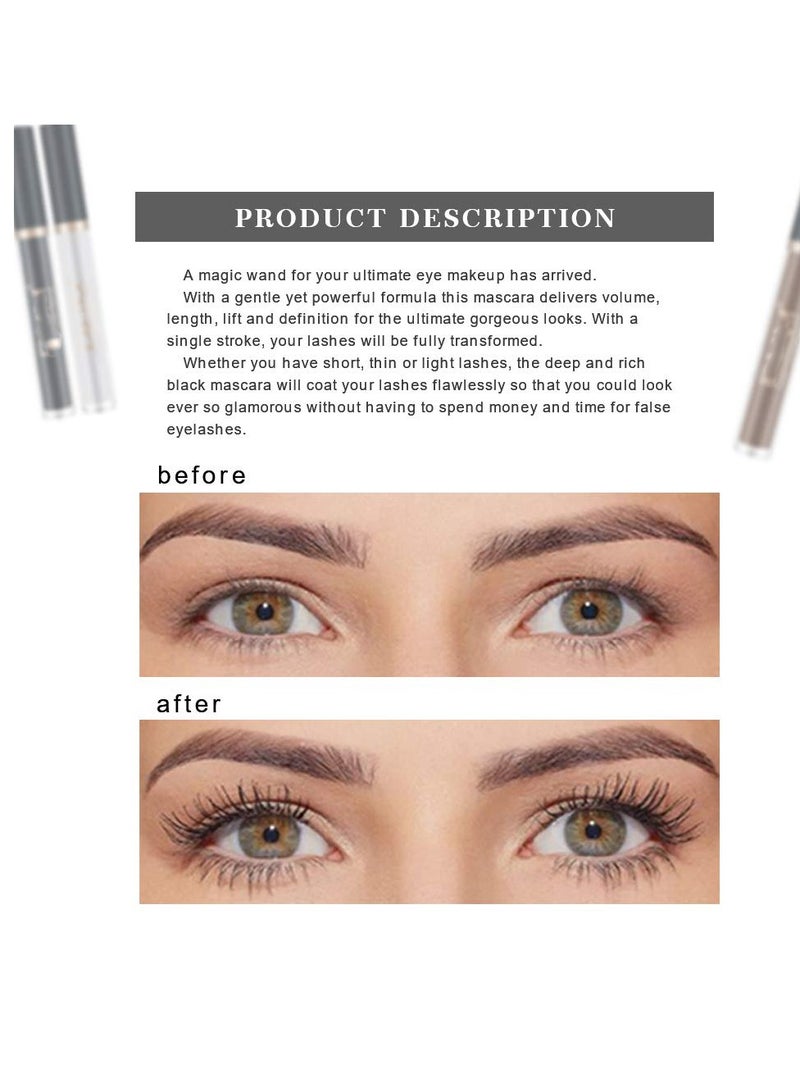 Vibrant Waterproof Mascara Set - 6 Colors (Blue, Black, Brown, Purple, White) for Long-Lasting Volume & Charm, Cruelty-Free Vegan Eye Makeup for Women - Image 4