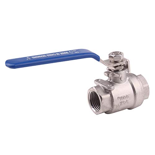 DERNORD Full Port Ball Valve Stainless Steel 304 Heavy Duty for Water, Oil, and Gas with Blue Locking Handles (1/2" NPT) - Image 5