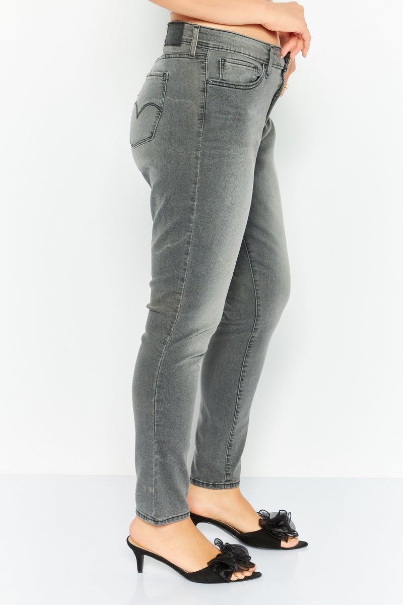 Levi's جينز دنيم ضيق للنساء، رمادي - Image 2