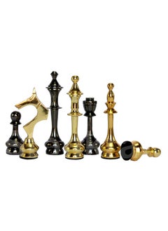 StonKraft Brass Chess Pieces Chessman Chess Coins Pawns (3.75" King Height)