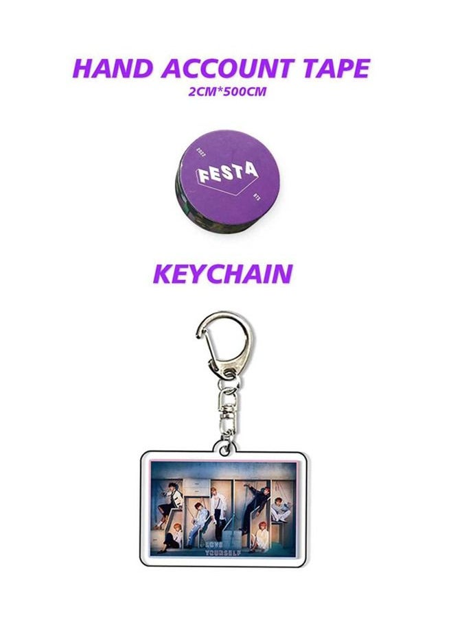 EHOME Bts 9th Anniversary Gift Box With Lomo Cards, Acrylic Stand, Hand Account Tape, Keychain, Lanyard, Stickers, Photo Card  - Image 4