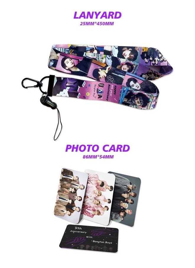 EHOME Bts 9th Anniversary Gift Box With Lomo Cards, Acrylic Stand, Hand Account Tape, Keychain, Lanyard, Stickers, Photo Card  - Image 5
