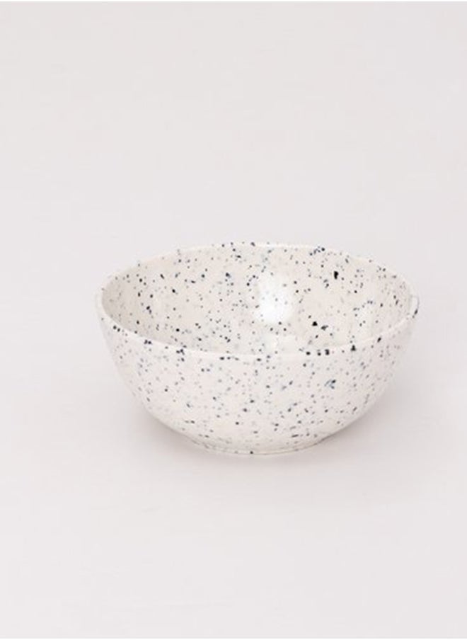 Bright Designs - Melamine Bowl Set of 6
  (D 14cm H 6cm) Creamy with black - Image 1