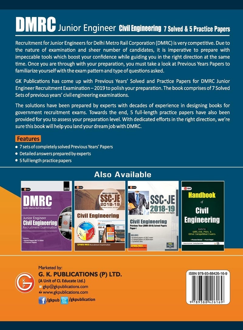 DMRC 2019: Junior Engineer Civil Engineering Previous Years' Solved Papers (12 Sets)  - Image 2