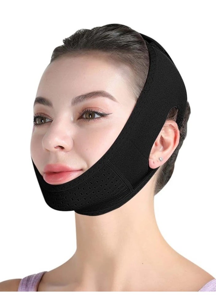 أف ستايل مشد تجميل الوجه وشد ترهل الذقن أسود - Image 5