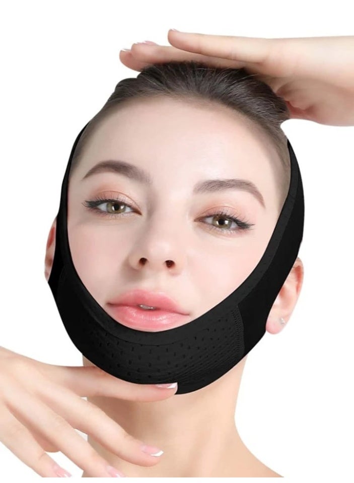 أف ستايل مشد تجميل الوجه وشد ترهل الذقن أسود - Image 4