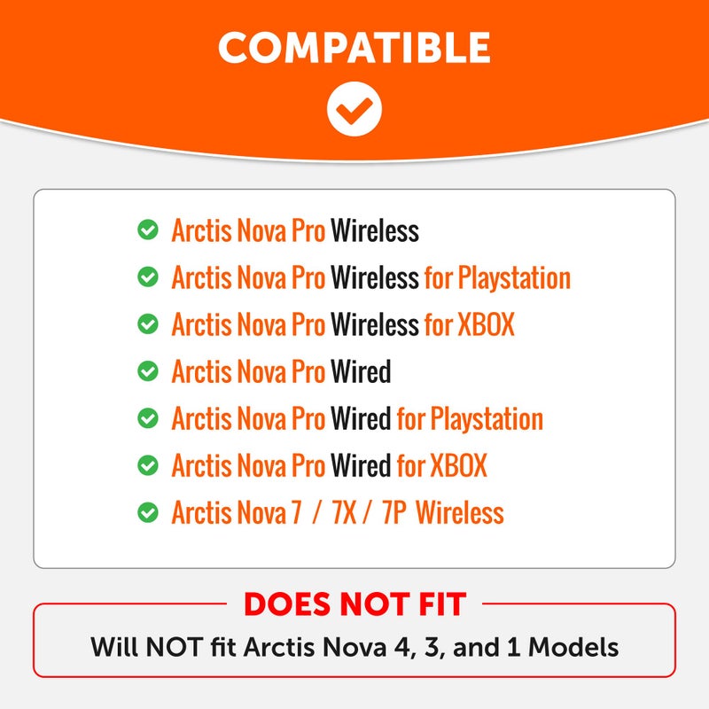 WC Side Plates for Arctis Nova Headsets, by Wicked Cushions | Fits Arctis Nova Pro Wireless/Pro Wired/Nova Elite/Nova 7 / 7X / 7P | 90's Black - Image 2