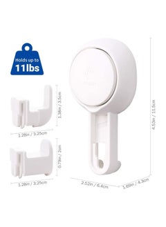Y&D Suction Cup Hooks, SYOSI No Drilling Heavy Duty Shower Max Hold 11lbs, Hooks Waterproof for Bathroom and Kitchen, Towel, Loofah, Bathrobe, Clothes, 4 Pack  - Image 5