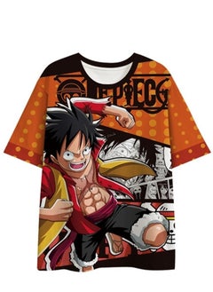 Summer new One Piece Luffy anime peripheral 3D digital printing T-shirt casual and comfortable short-sleeved T-shirt