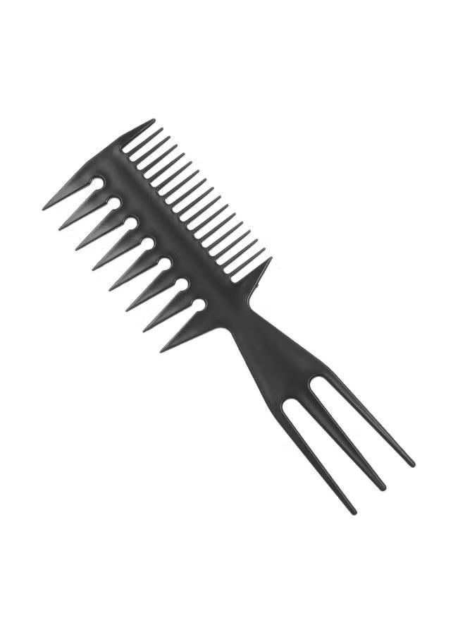 3-In-1 Plastic Detangling Hair Comb Black - Image 1