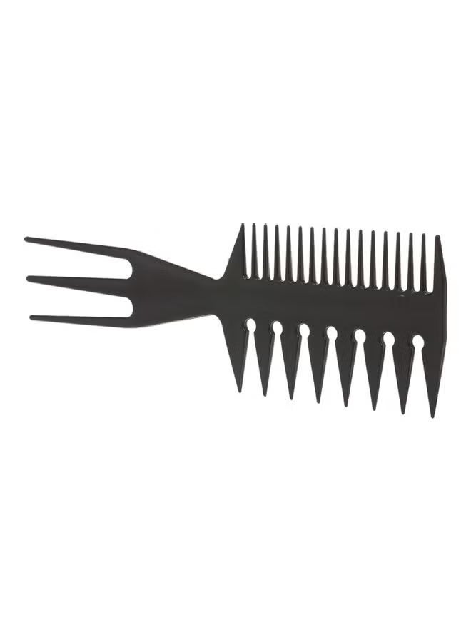 3-In-1 Plastic Detangling Hair Comb Black - Image 4