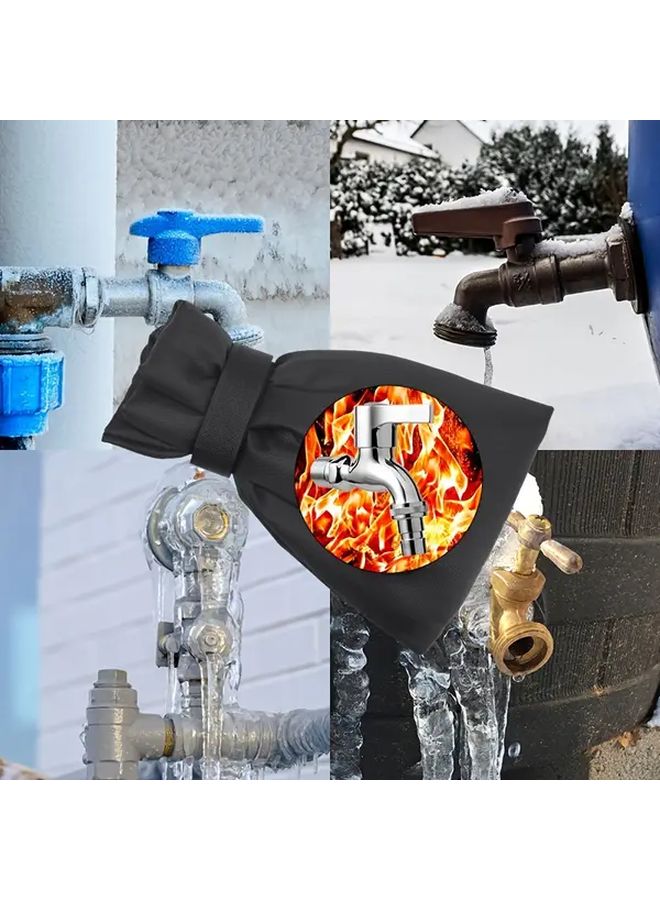 Outdoor Faucet Anti Freeze Cover 1pc Oxford Cloth Waterproof Insulation Winter Protection Sleeve - Image 1