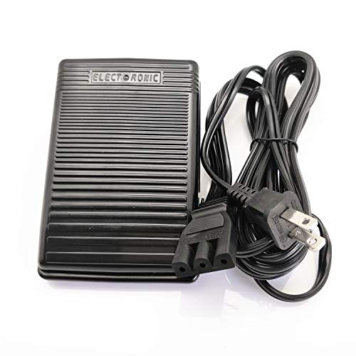 YEQIN Foot Controller and Power Cord 359102001 Slots Half Round for Singer Machines Foot Pedal Control Fits Many Sewing Machine Babylock Elna Viking Juki Jaguar Necchi Riccar Simplicity White - Image 1