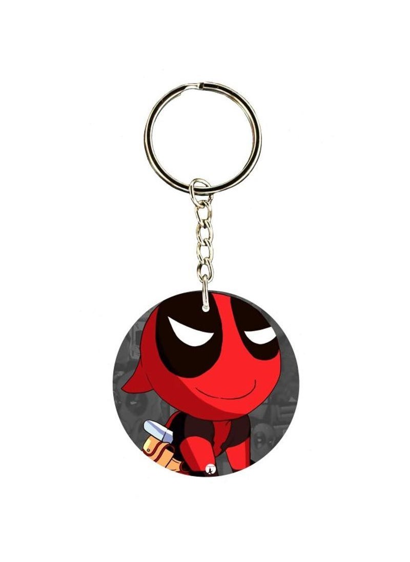 Cartoon Themed Single Sided Keychain