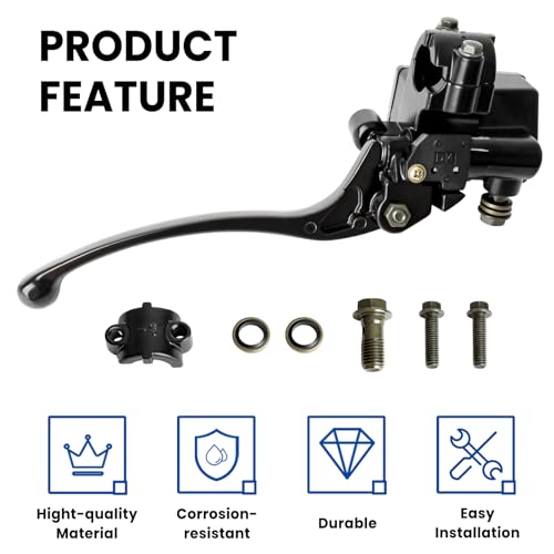 luxlead 7/8" Brake Master Cylinder Kit Handlebar Front Right Side Brake Lever Compatible with Honda TRX TRX250 TRX300 350 400 450 Rincon Foreman Rancher - Image 2