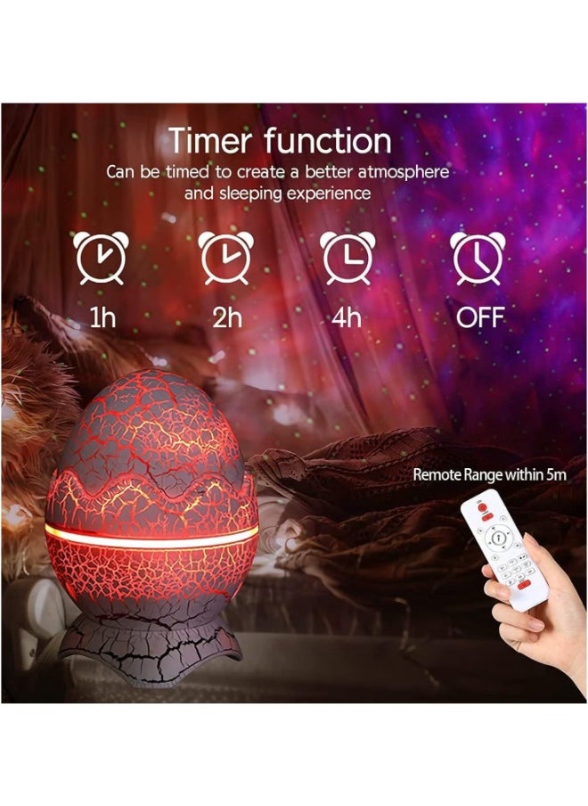 Generic Galaxy Star Projector Dinosaur Egg Starry Light with Wireless Music Player, Night Light with White Noise, Nebula,Timer & Remote Control Best Gift & Decoration for Children's and Adults' Bedroom  - Image 3