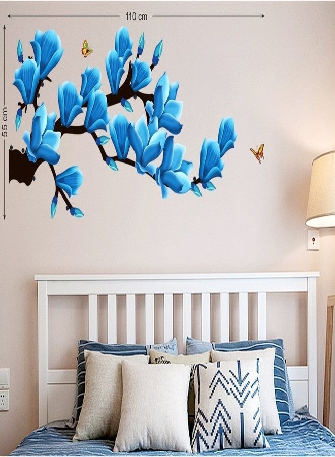 Asmi Collections PVC Wall Stickers Beautiful Artistic Flowers Branches and Butterflies 3D Look - Image 2