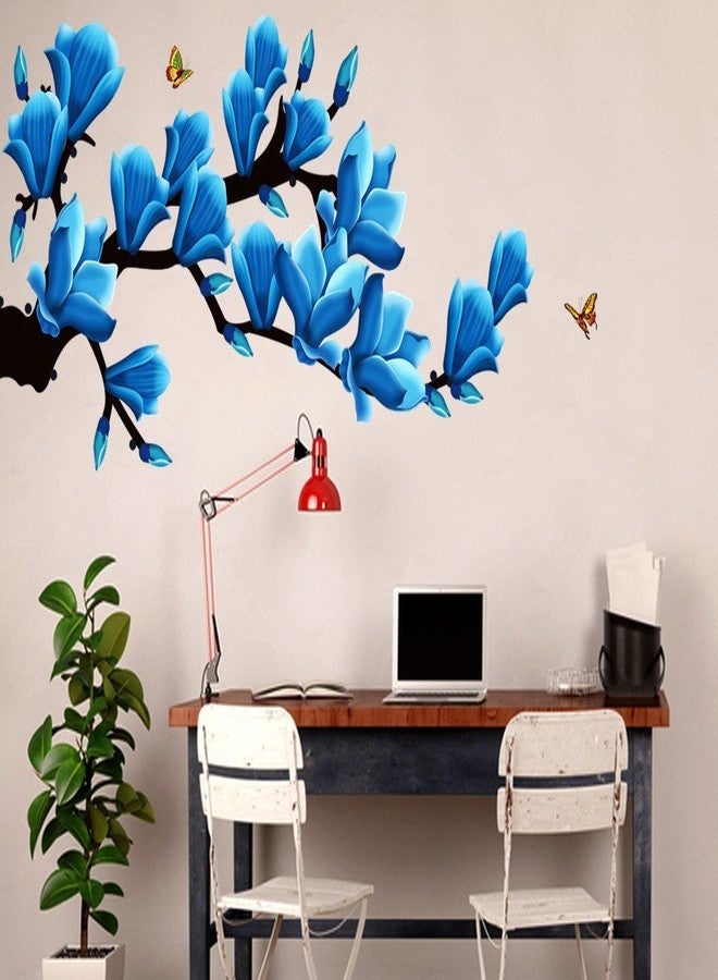 Asmi Collections PVC Wall Stickers Beautiful Artistic Flowers Branches and Butterflies 3D Look - Image 3