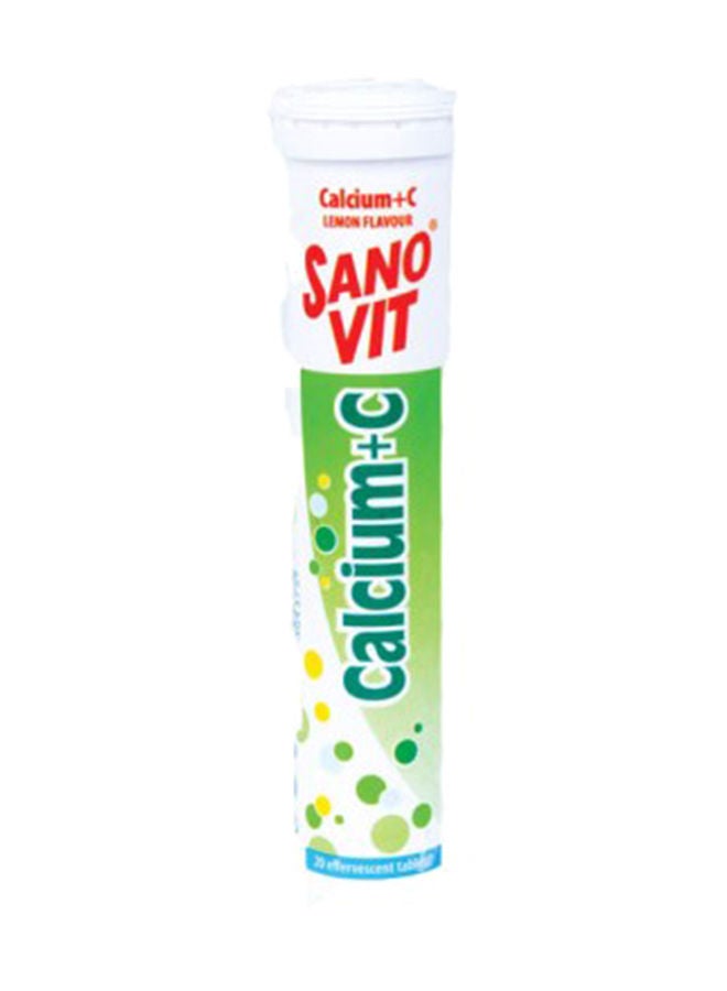 Sanovit Calcium +  C - 20 Effervescent Tablets Lemon Flavour  - Image 1