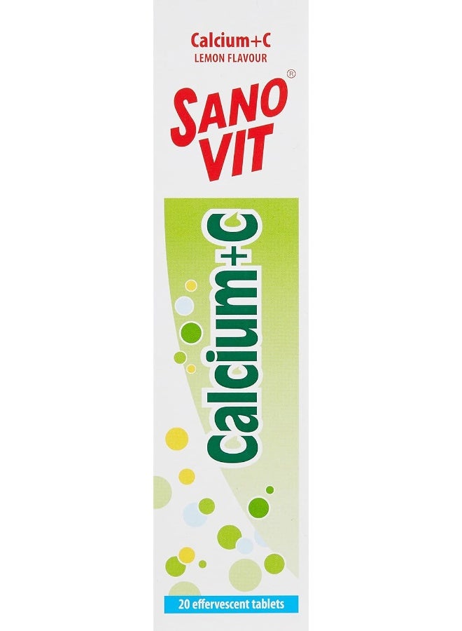 Sanovit Calcium +  C - 20 Effervescent Tablets Lemon Flavour  - Image 3