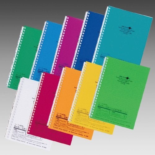 LIHIT LAB. Refillable Notebook (Journal), Lined Paper, 8.3 x 6.1 inches, Green (N1658-7) - Image 4