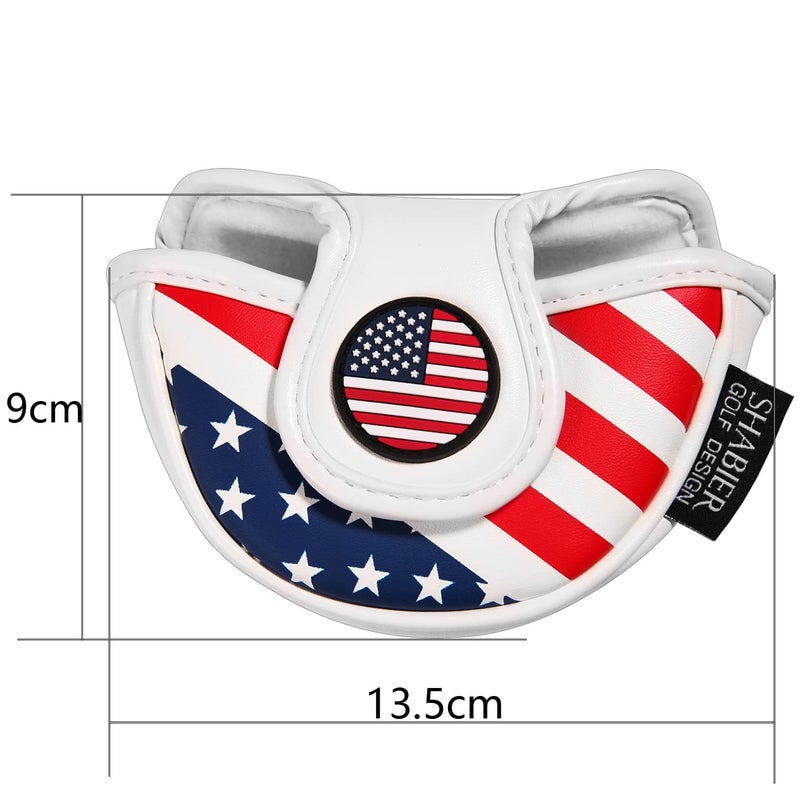 SHABIER Stars & Stripes Mallet Putter Headcover - Golf Club Cover - Image 3