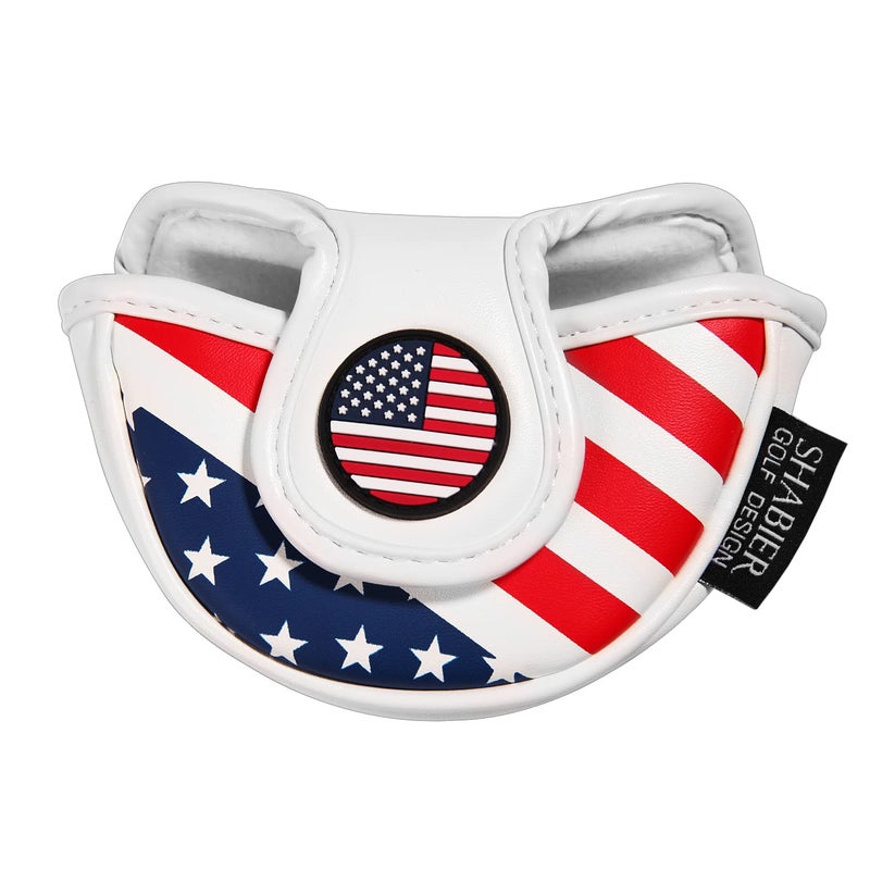 SHABIER Stars & Stripes Mallet Putter Headcover - Golf Club Cover - Image 1