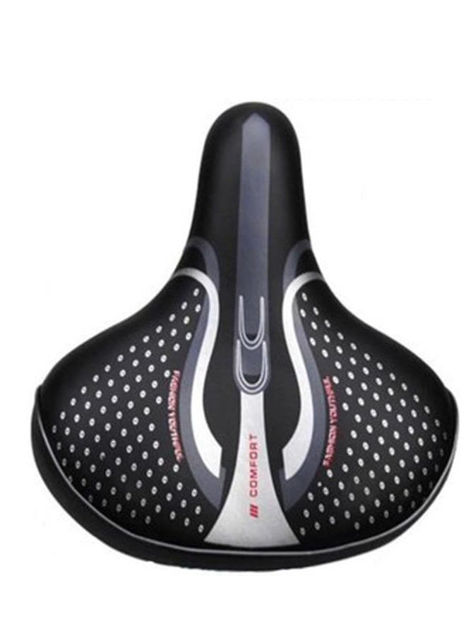 Generic Comfortable Shock-Absorbing Bike Saddle Seat, Wide Replacement Cushion for Mountain and Road Bikes, Soft Pad for Unisex, Ideal for Exercise and Leisure Riding, Black.  - Image 1
