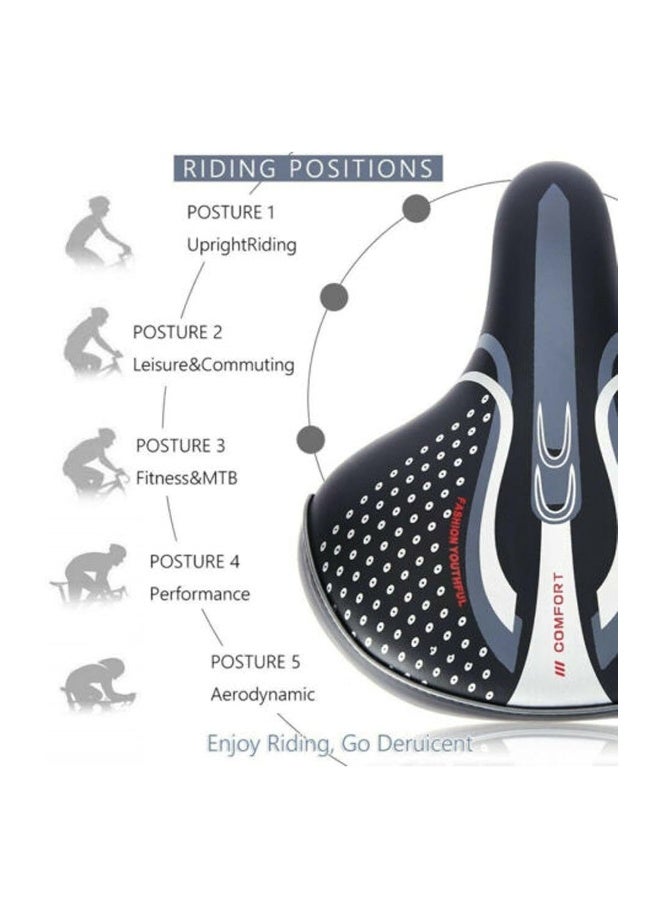 Generic Comfortable Shock-Absorbing Bike Saddle Seat, Wide Replacement Cushion for Mountain and Road Bikes, Soft Pad for Unisex, Ideal for Exercise and Leisure Riding, Black.  - Image 4