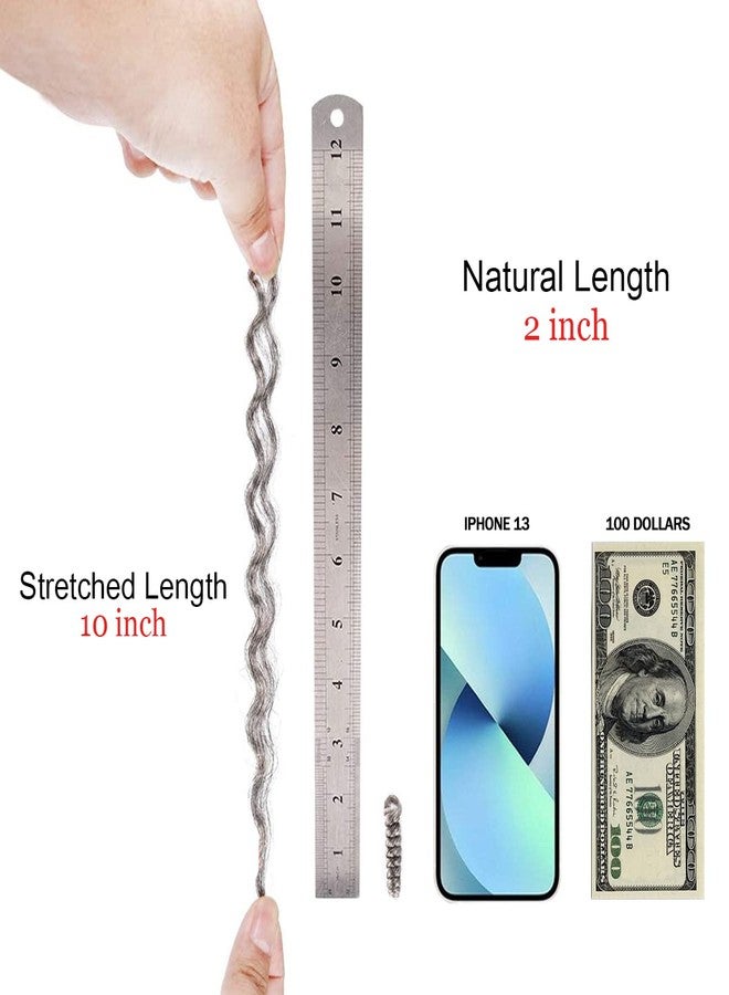 MIMAN 3 Packs 10 Inch Short Curly Crochet Hair 8MM Grey Crochet Braids Synthetic Braiding Hair Extension for Women DIY Mohawk Afro Braided Hairstyle (Natural Black Mixed Grey) - Image 2