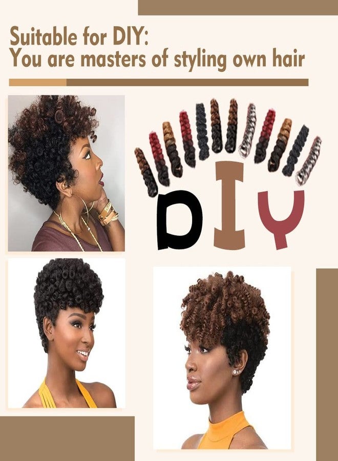 MIMAN 3 Packs 10 Inch Short Curly Crochet Hair 8MM Grey Crochet Braids Synthetic Braiding Hair Extension for Women DIY Mohawk Afro Braided Hairstyle (Natural Black Mixed Grey) - Image 5