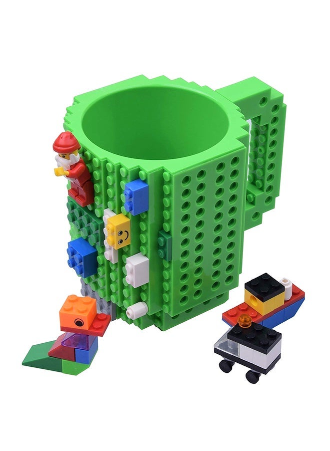 NIBEMINENT Building Blocks Puzzle Coffee Mug Green - Image 2