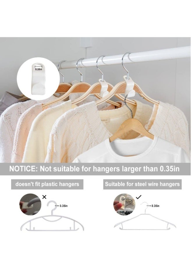 خطافات توصيل الشماعات، 72 قطعة خطافات شماعات متساقطة، مشابك تمديد شماعات قوية لتحسين استخدام المساحة، خطافات بلاستيكية لخزائن الملابس وخزائن التخزين - Image 1