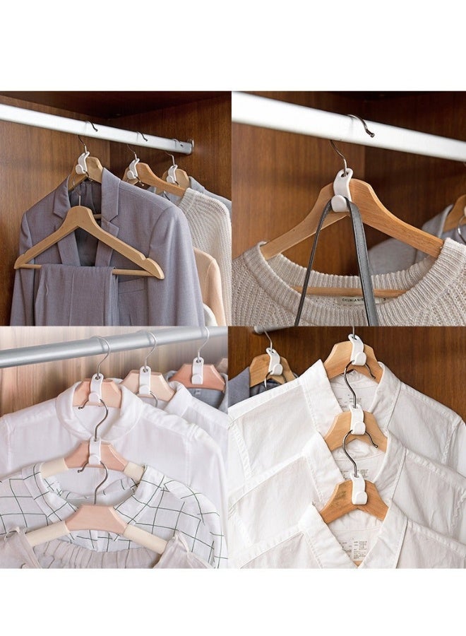 خطافات توصيل الشماعات، 72 قطعة خطافات شماعات متساقطة، مشابك تمديد شماعات قوية لتحسين استخدام المساحة، خطافات بلاستيكية لخزائن الملابس وخزائن التخزين - Image 2