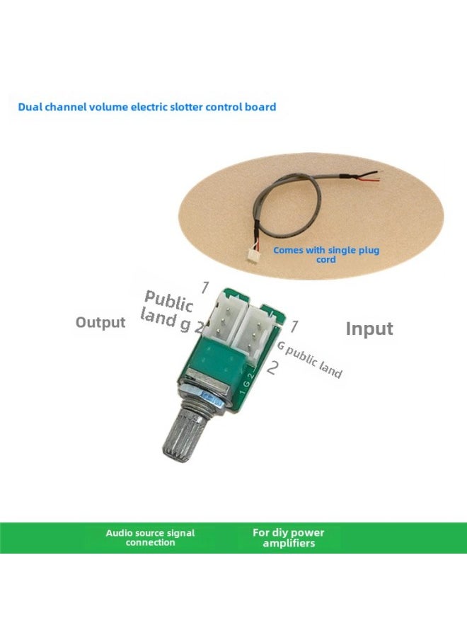 3P Audio Line Audio Source Input Line Shielded Line Volume Potentiometer Control Panel For DIY Power Amplifier Board-Color:1 Single Plug Wire/foot Pitch 2.54/250mm + Potentiometer Board