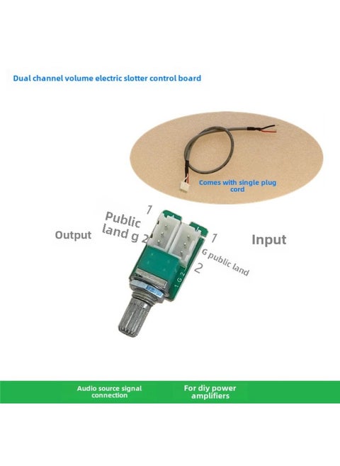 3P Audio Line Audio Source Input Line Shielded Line Volume Potentiometer Control Panel For DIY Power Amplifier Board-Color:1 Single Plug Wire/foot Pitch 2.54/250mm + Potentiometer Board