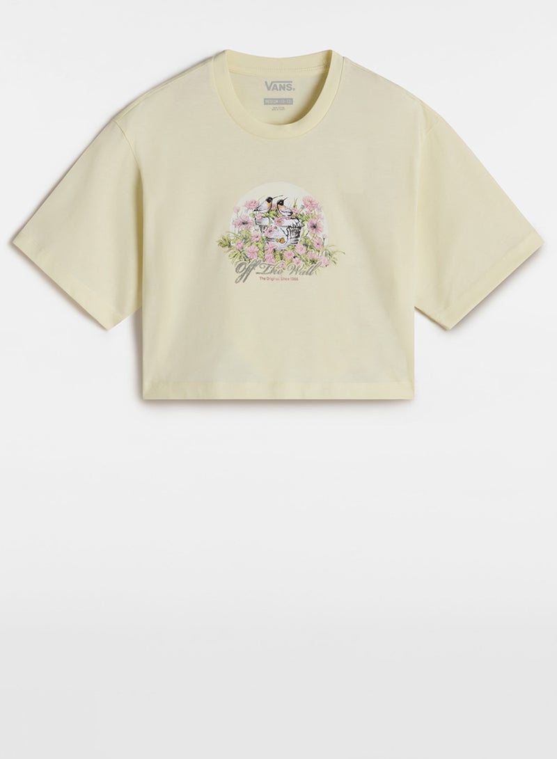 فانز تيشيرت أطفال بقصة مريحة بطبعة طيور - Image 1