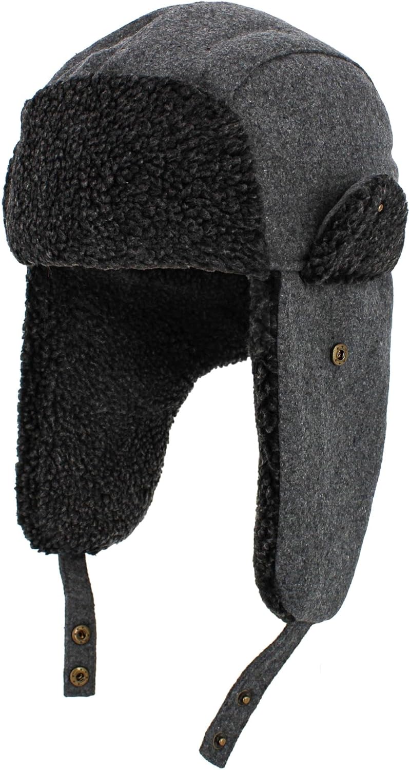 KBETHOS Wool Blend Aviator Trapper hat Trooper Ear Flaps Ushanka Eskimo Russian Warm Winter Cold… - Image 1