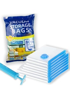 Hanayo Vacuum Storage Bags with Hand Pump, 12 Pack (3 x Small, 3 x Medium, 3 x Large, 2 x Jumbo,1 x Hand pump) Space Saver Bags, Compression Storage Bags for Blanket, Clothes, Bedding, Pillows  - Image 1